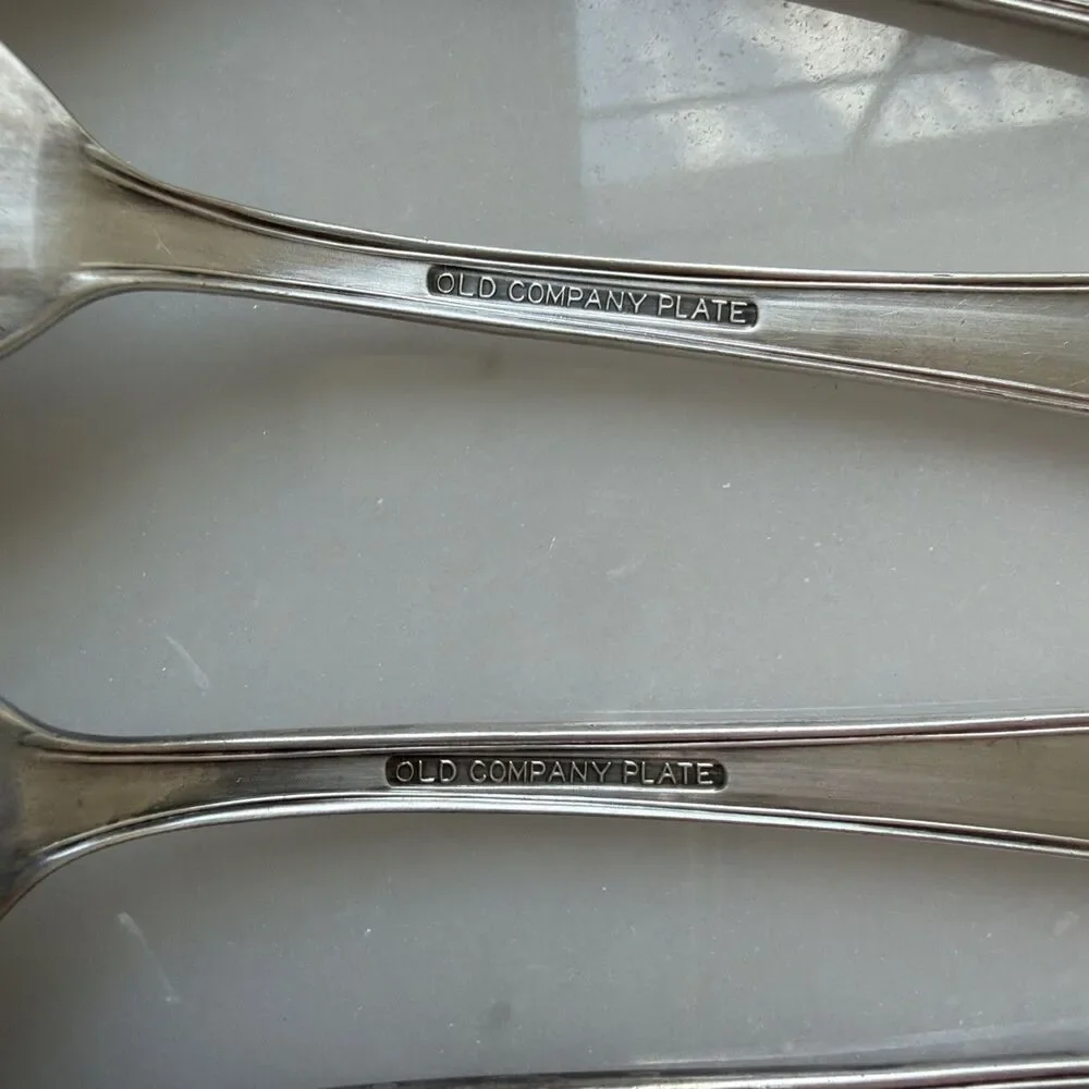 Vintage Old Company Signature Rose Silver Plate 